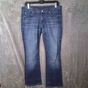 7 For All Mankind Women's Mid Rise Full Length Bootcut Jeans Size 29 Inseam 29
